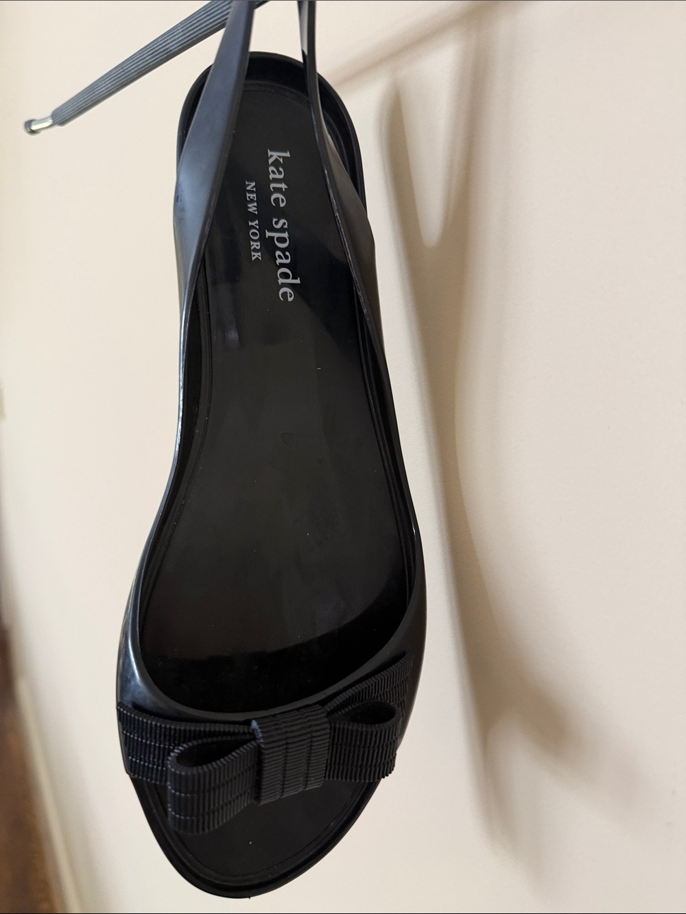 kate spade Black Bow Jelly Flat - Slingback Women's Loafer